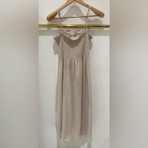 H&M mid-long maxi dress beige Size S
